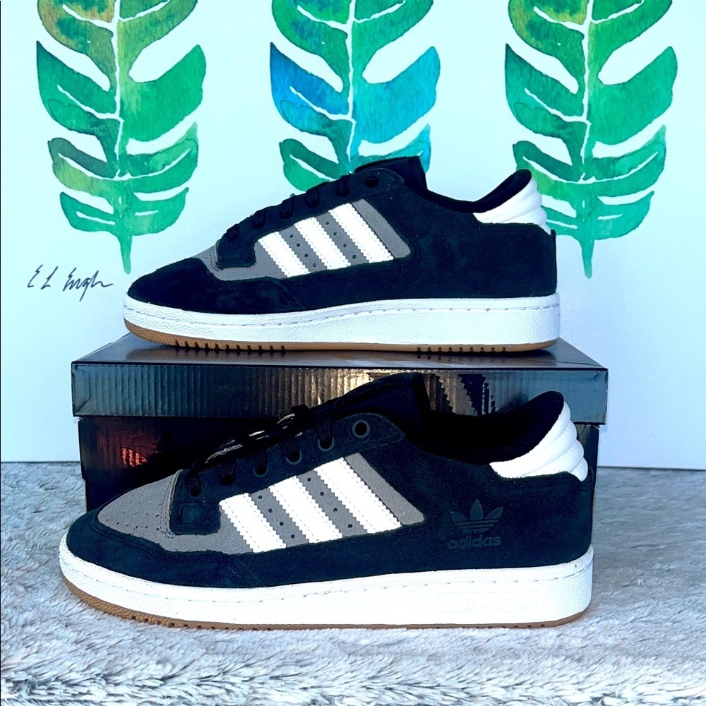 Men’s Adidas Centennial 85 Low ADV Black and Gray Sneakers